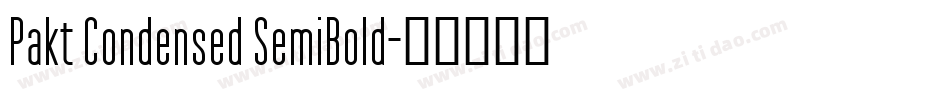 Pakt Condensed SemiBold字体转换